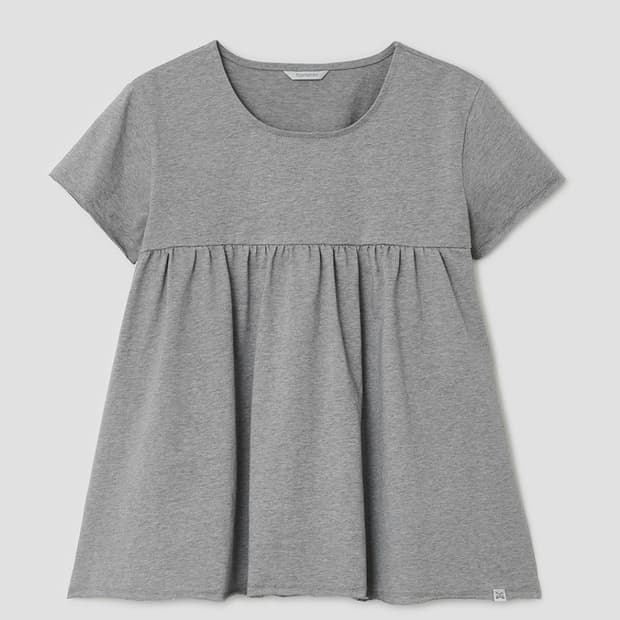 타입서비스 Gathered Shirring Top Gray