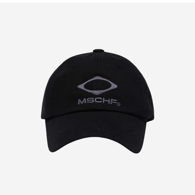 미스치프 롬버스 코튼 볼캡 블랙 차콜