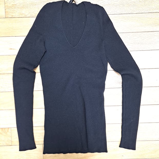 gentry portofino 여성 니트 브이넥 롱슬리브 탑 S