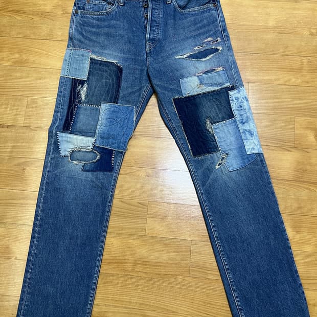 캐피탈 딕시 리메이크 몽키시스코 패치워크 데님 팬츠