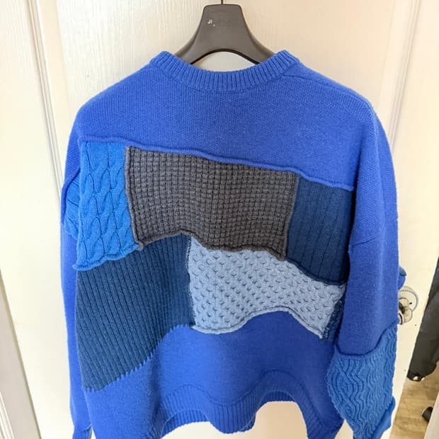 [S-M] 자라 x 아더에러 패치워크 오버사이즈 스웨터 블루