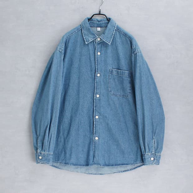 GU _ oversize denim shirt S6299