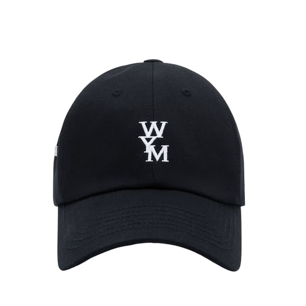 우영미 블랙 로고 볼캡