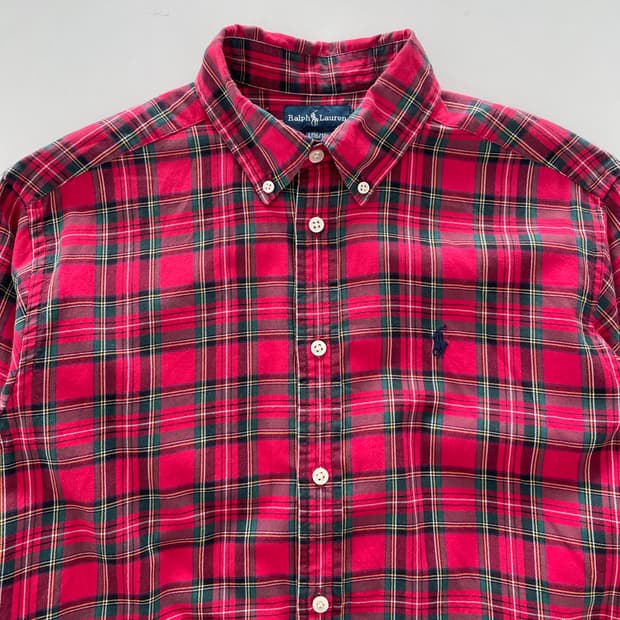폴로 랄프로렌 레드 체크 셔츠