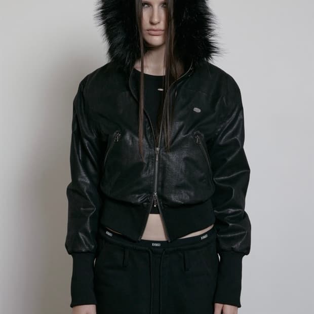 보헴서 PHYTON LEATHER FUR HOOD 레더 퍼 후드집업