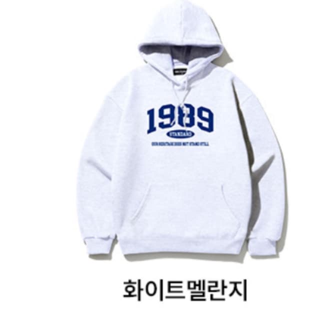 1989 스탠다드 후드티 화이트멜란지