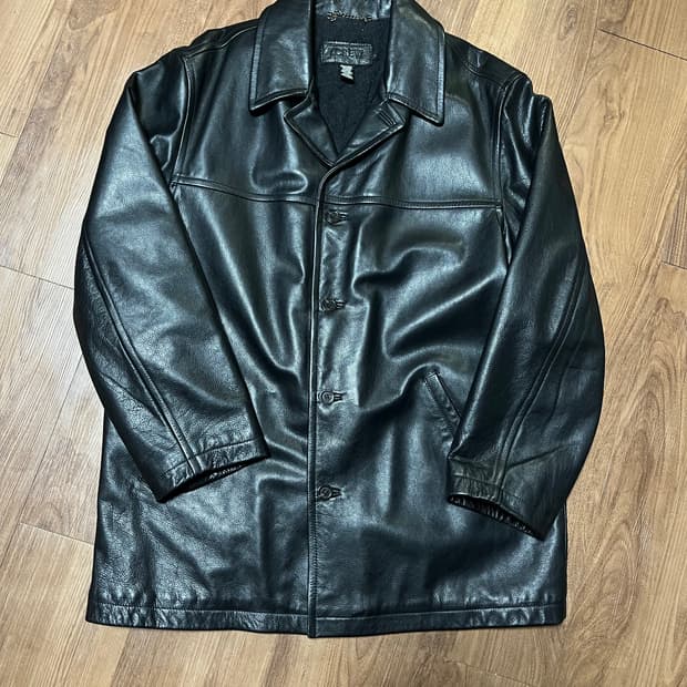 90s-00 J.CREW Leather Car Coat