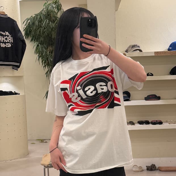 Oasis 온 투어 그래픽 반팔 티셔츠 U209