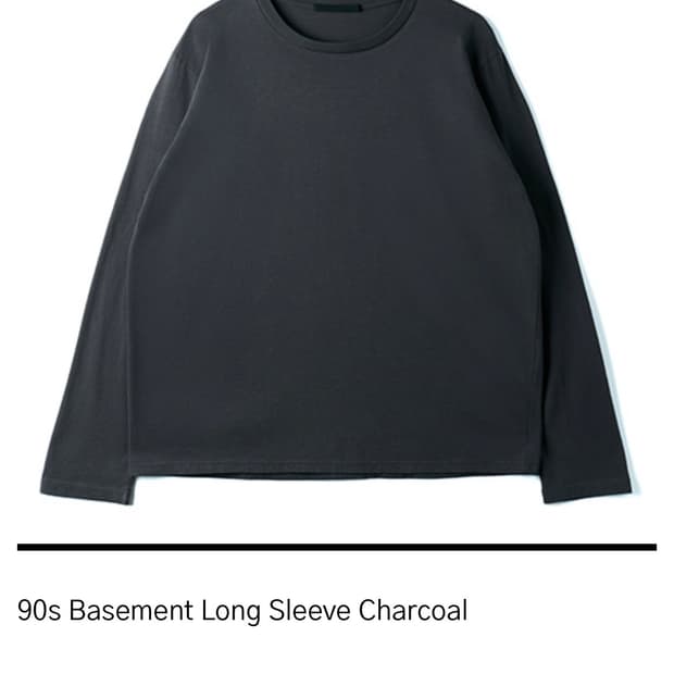 HTAE 90s Basement Long Sleeve Charcoal 2