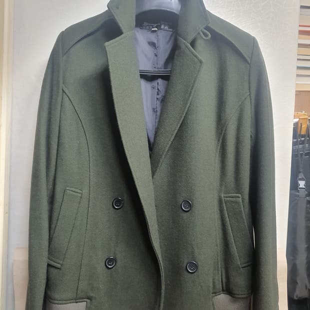 남성카키  울 자켓 95