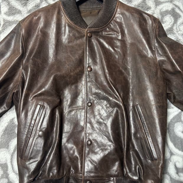 STU 램스킨 레더자켓