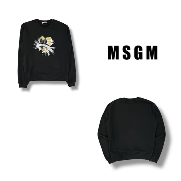  msgm 하트 프린팅 맨투맨 y12630