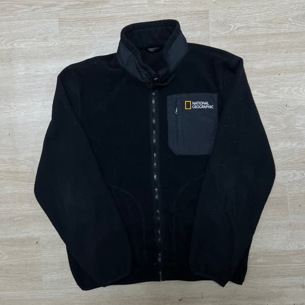 내셔널지오그래픽 폴라텍 포켓 로고 후리스 플리스 자켓 [블랙] L/100