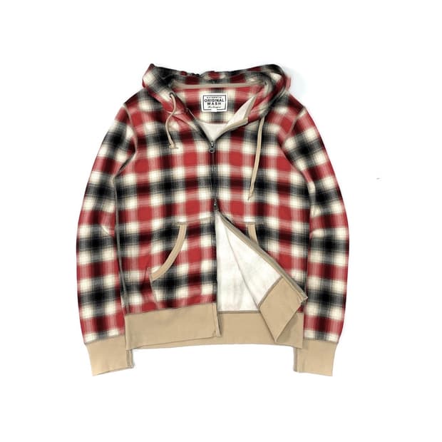 JPN Check hood zip-up