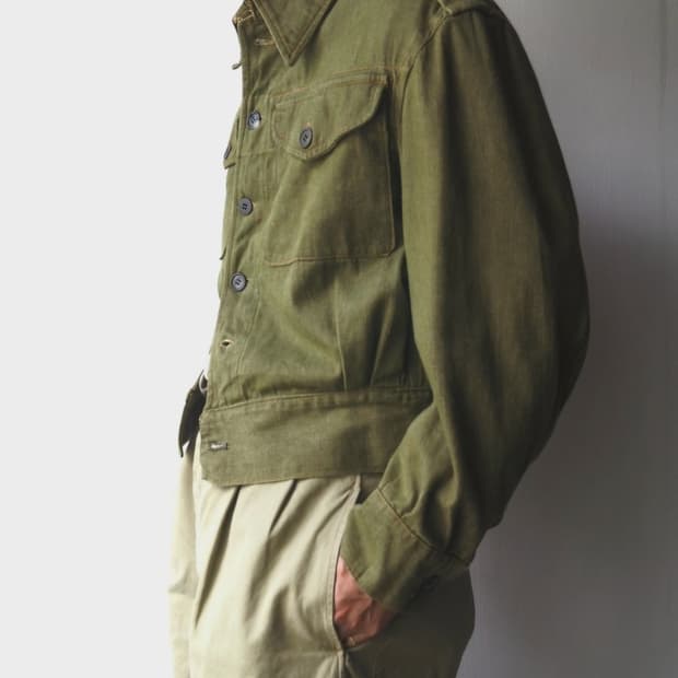 영국군 데님 배틀드레스 블루종 자켓 50s (100-105) 민트급