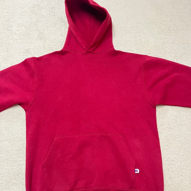 90s 러셀 레드 후드 usa