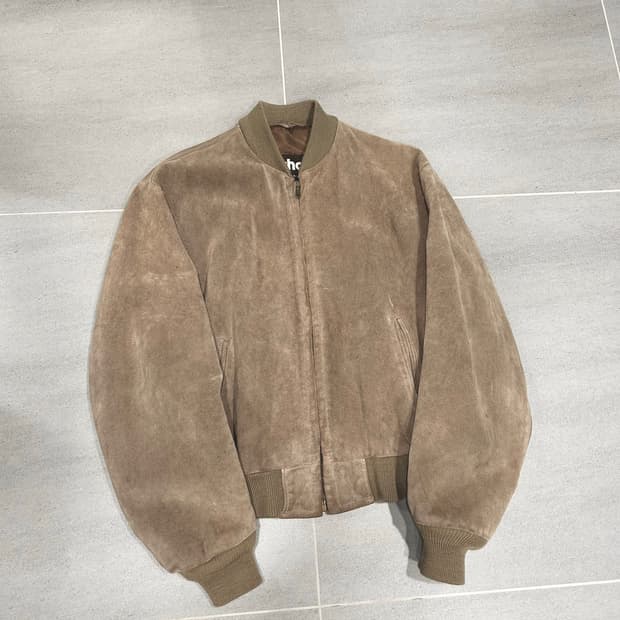 Schott 쇼트 스웨이드 블루종 봄버 42 샌드 100-105