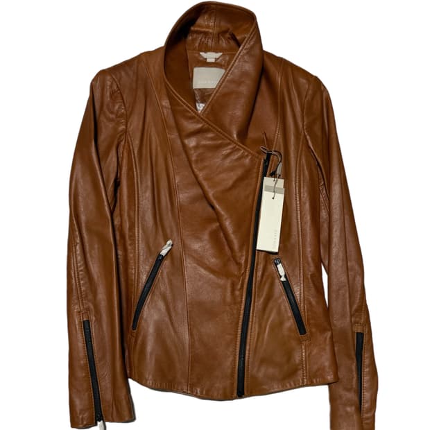 “Soia&Kyo” Asymmetric Soft Leather Rider