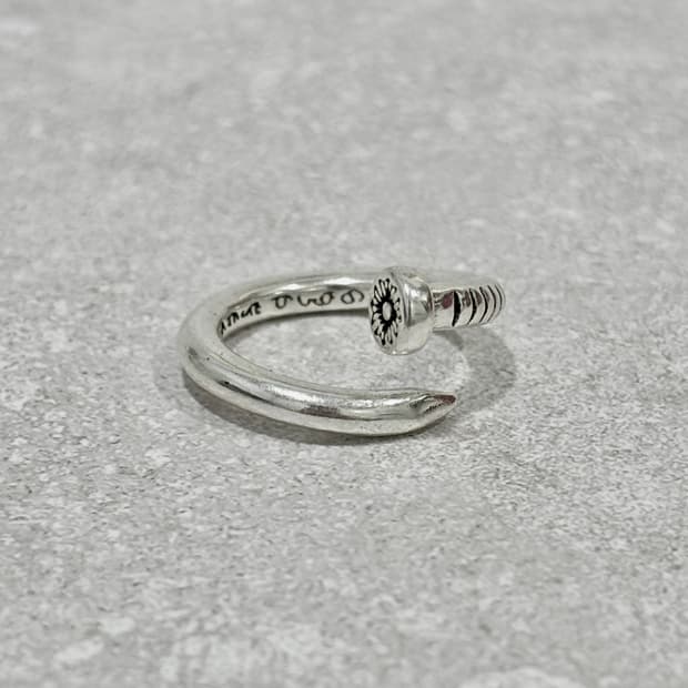 Oribell 크롬 크로스 앵끌루 못 925 스털링 실버 오픈링 반지