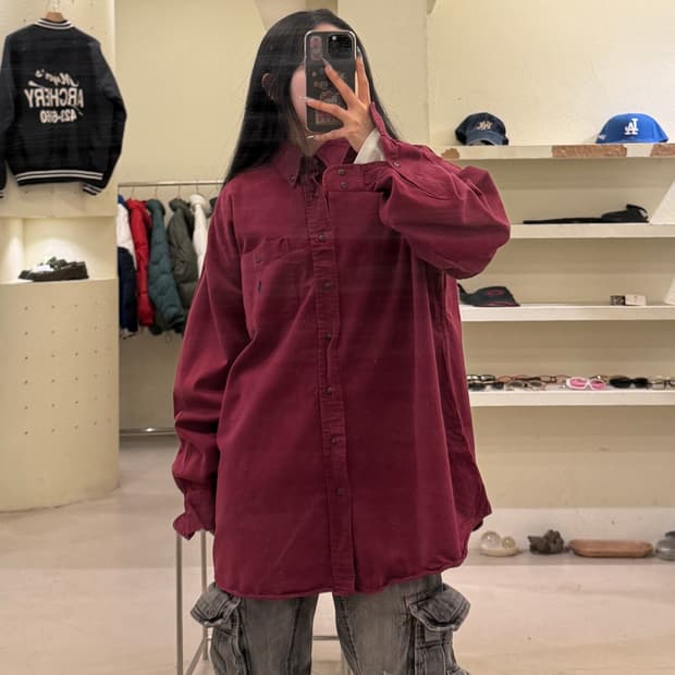 폴로 랄프로렌 버건디 포니 셔츠 U857