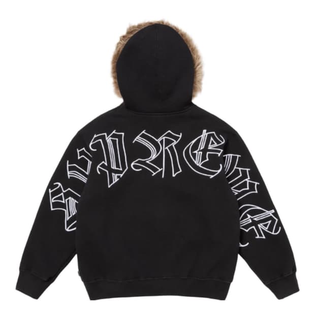 [L] 슈프림 포우 퍼 집업 후드 