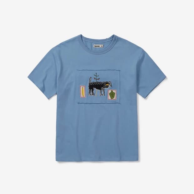 카락터 Freak half T-shirts / Sky blue