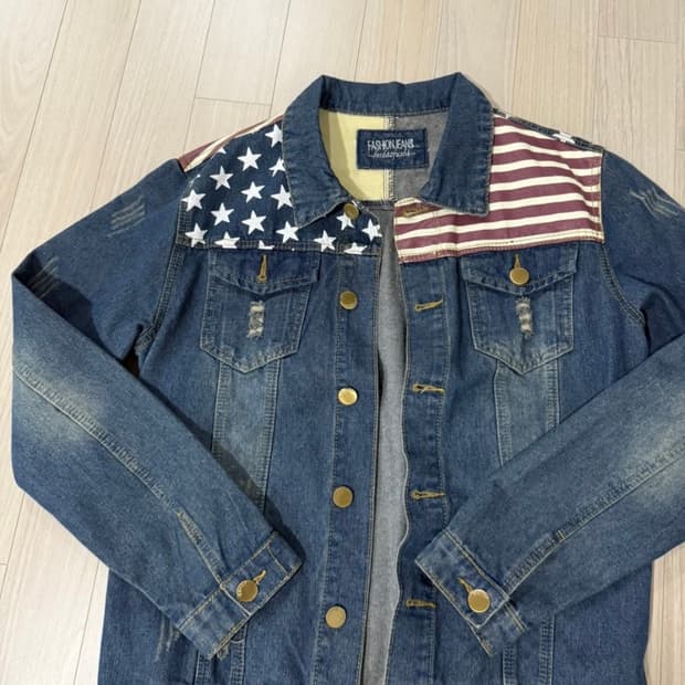 성조기 청자켓 사이즈 M~L