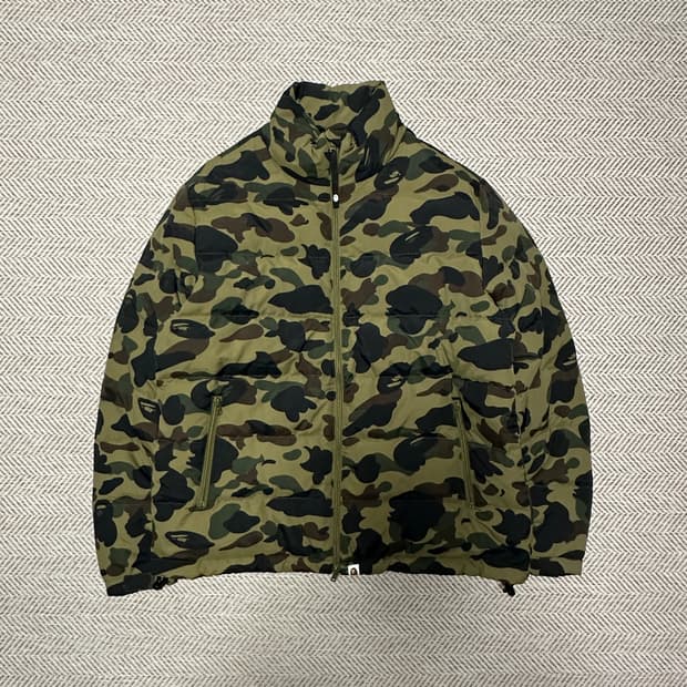BAPE camo down jacket