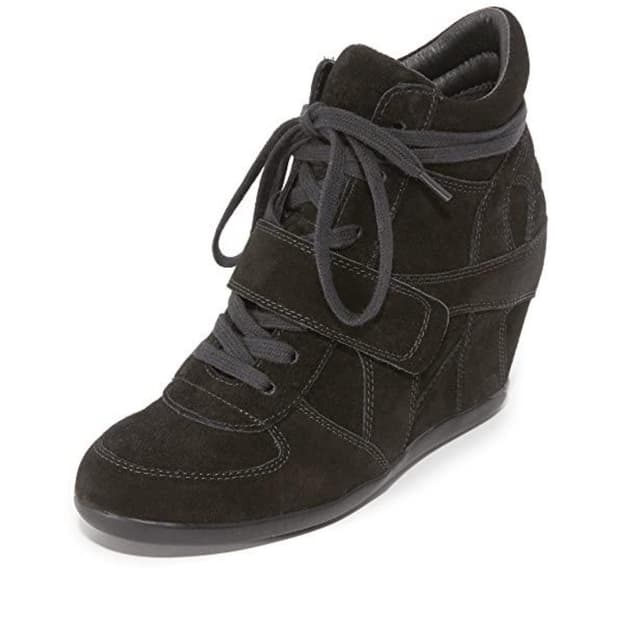 아쉬 ash 보위 하이탑 웨지힐 스니커즈 스웨이드 블랙 37