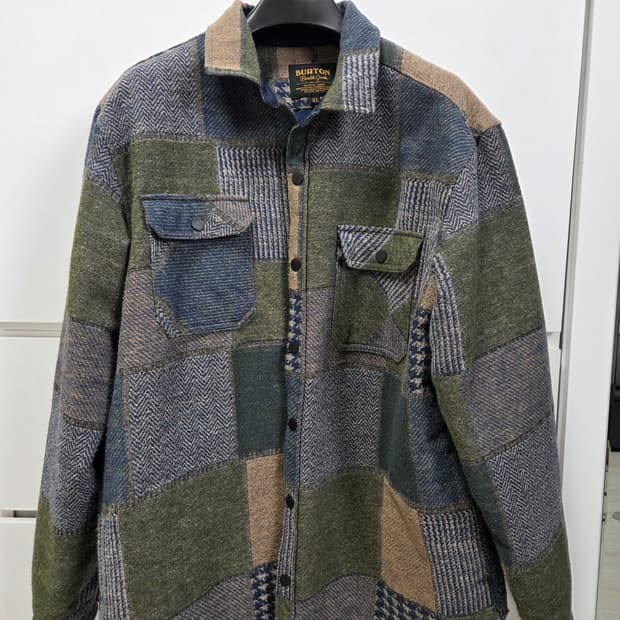 버튼 패치워크 자켓 XL