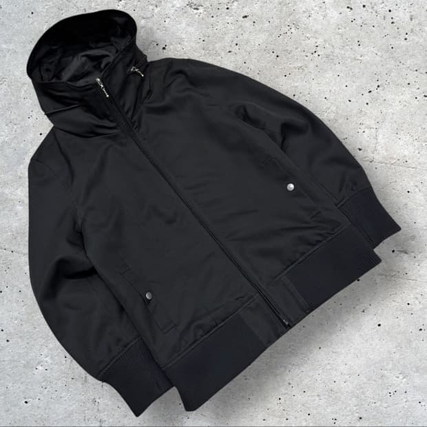 [L] MODERM 재팬 블랙 후드 집업 자켓 B987