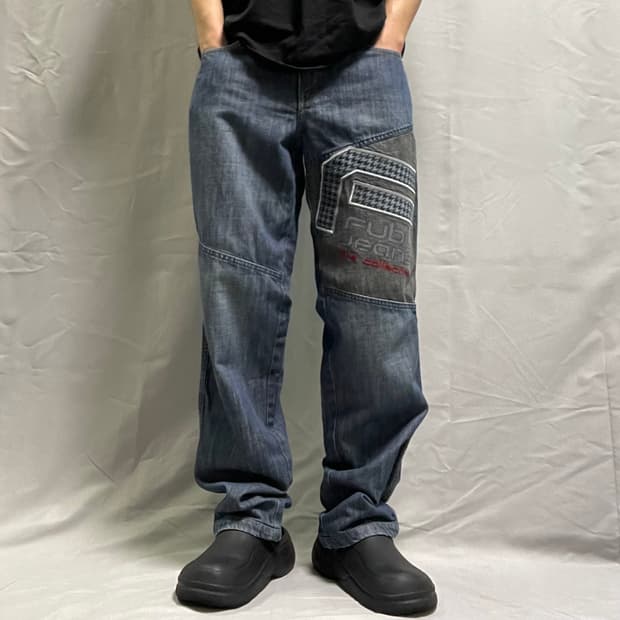 푸부 진 컬렉션 패치 디테일 팬츠