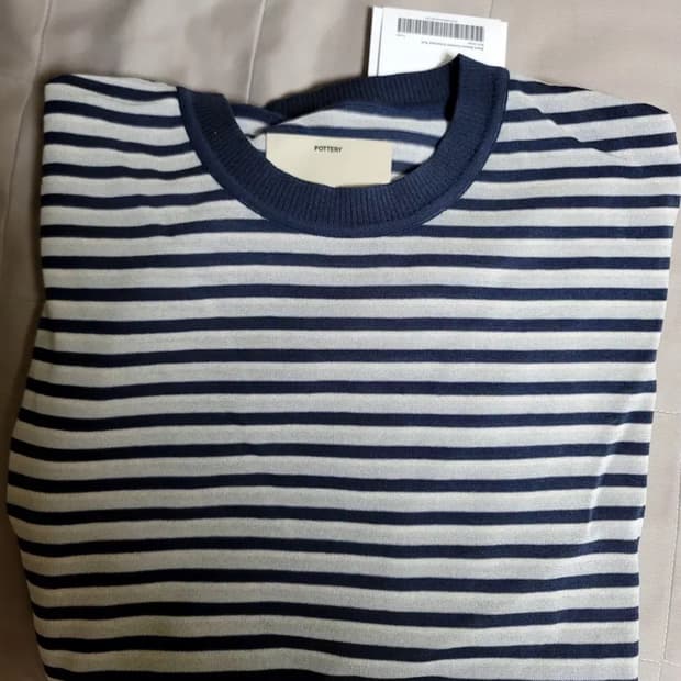 포터리 숏슬리브 컴포트 크루넥 니트 5사이즈