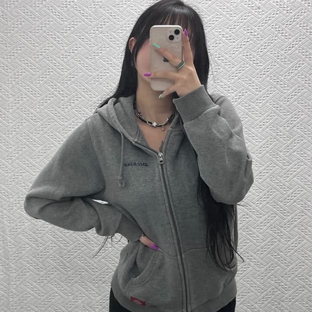 디키즈 올드스쿨 빈티지 약기모 후드 집업 S C07217