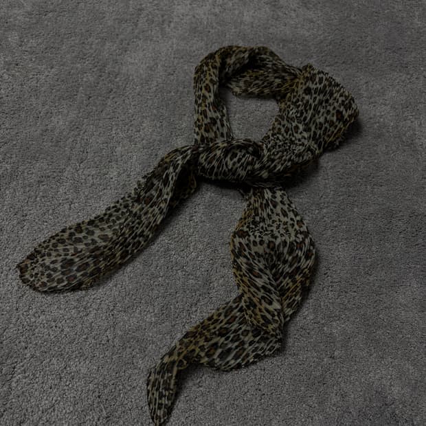 Vintage vkei punk mood leopard scarf