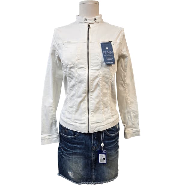 G-STAR RAW 화이트 데님 자켓(XS)스판