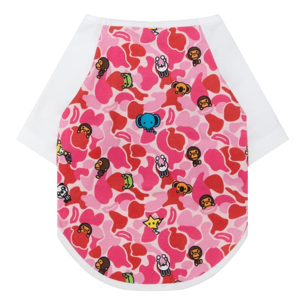 Bape 베이프 베이비마일로 강아지 옷 핑크 카모