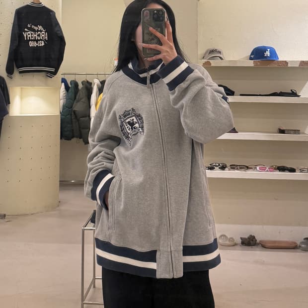 타미힐피거 아카이브 자수 빅로고 박시핏 집업 자켓 U825