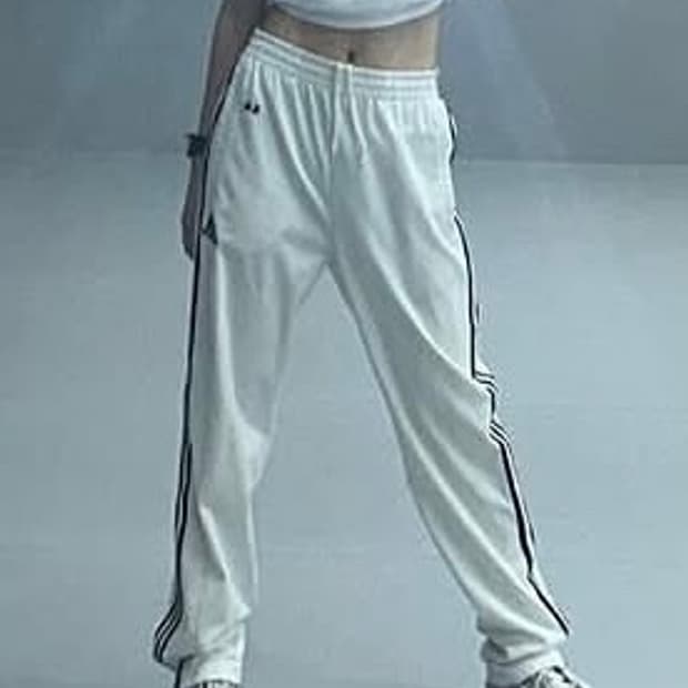 아디다스 화이트 블랙 트랙 팬츠 L