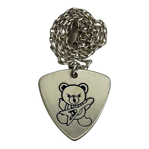 히스테릭 글래머 아카이브 퍽베어 925 실버 기타 초크 목걸이