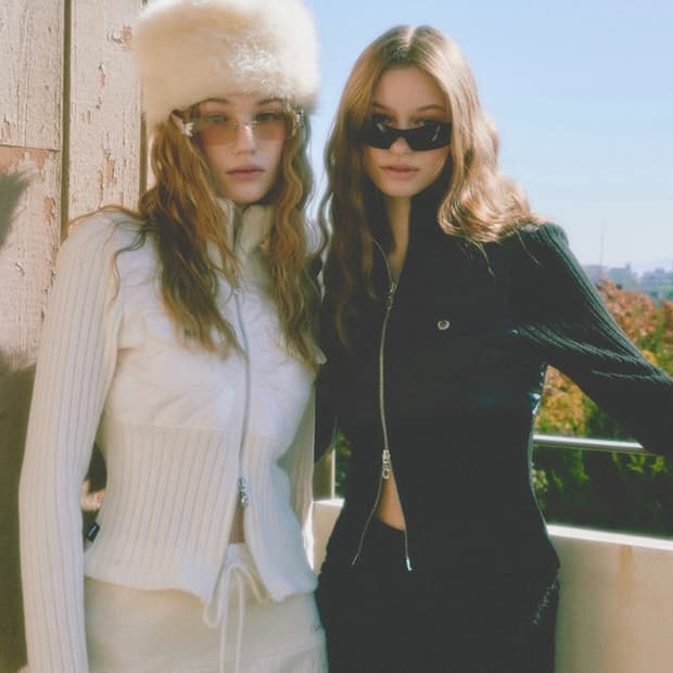 크랭크 아이보리 패딩 니트 집업