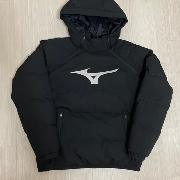 미즈노 MIZUNO 풀오버 패딩 아노락 블랙