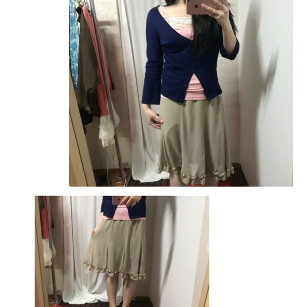 vintage cancan lace feminine kaki skirt