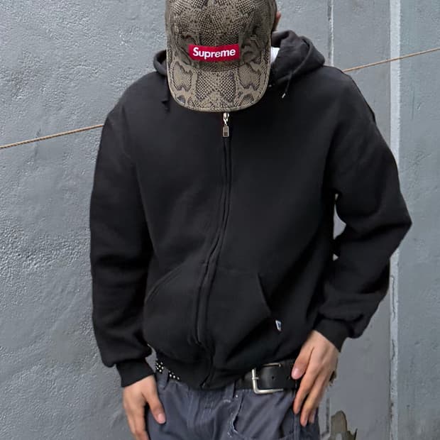 90‘s 러셀 후드집업 블랙