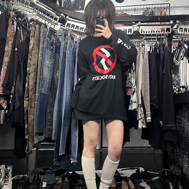 오버핏 프린팅 롱슬리브