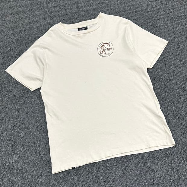 L)Oneill vintage 백프린팅 아이보리 반팔
