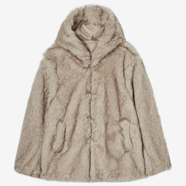 엔와이엑스엑스 후드 퍼 자켓 베이지