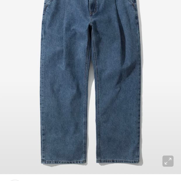 유니폼브릿지 wide one tuck denim indigo 청바지 중청