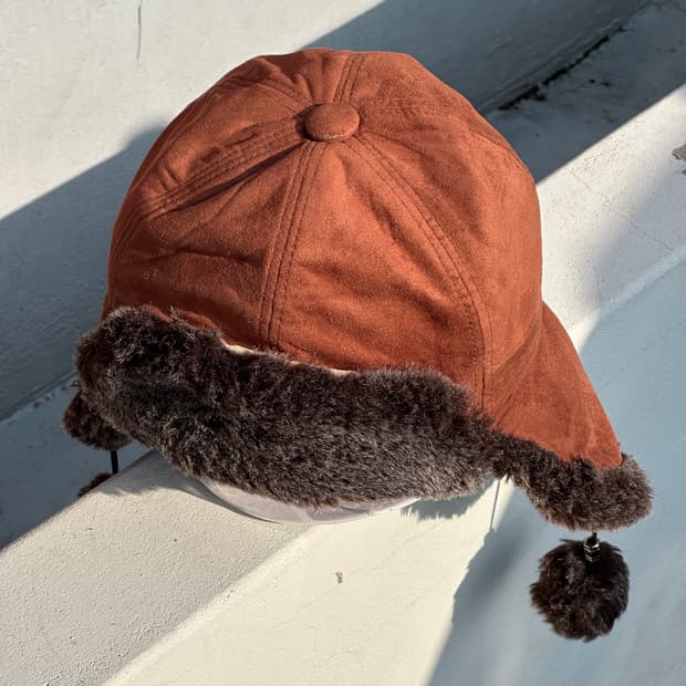 [S-M] 빈티지 스웨이드 트래퍼햇 모자