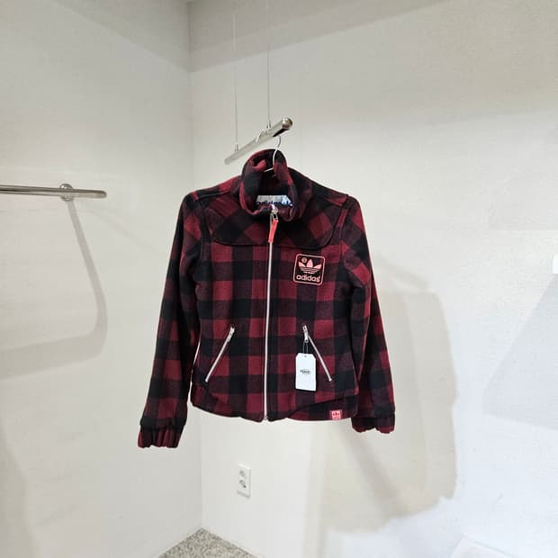 아디다스 울 체크 자켓